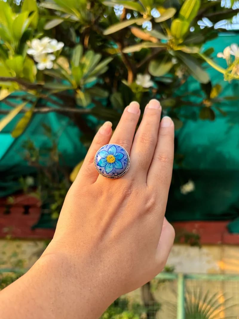Blue Bloom ring