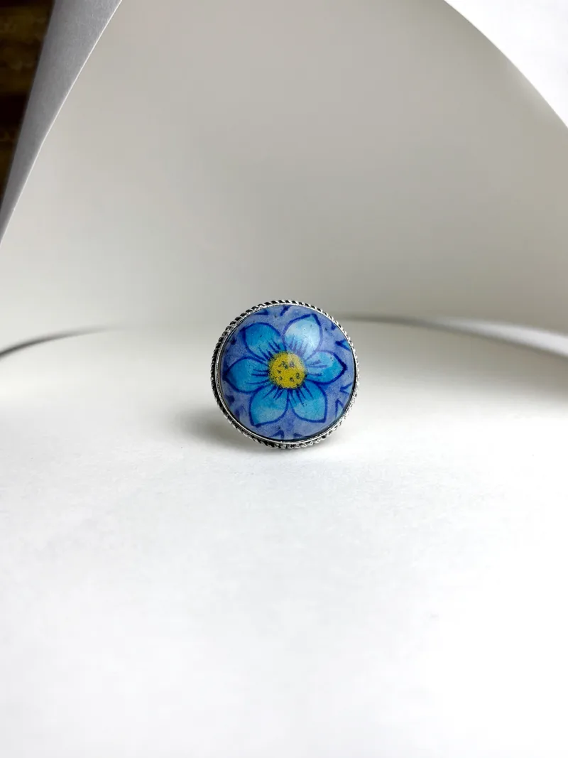 Blue Bloom ring