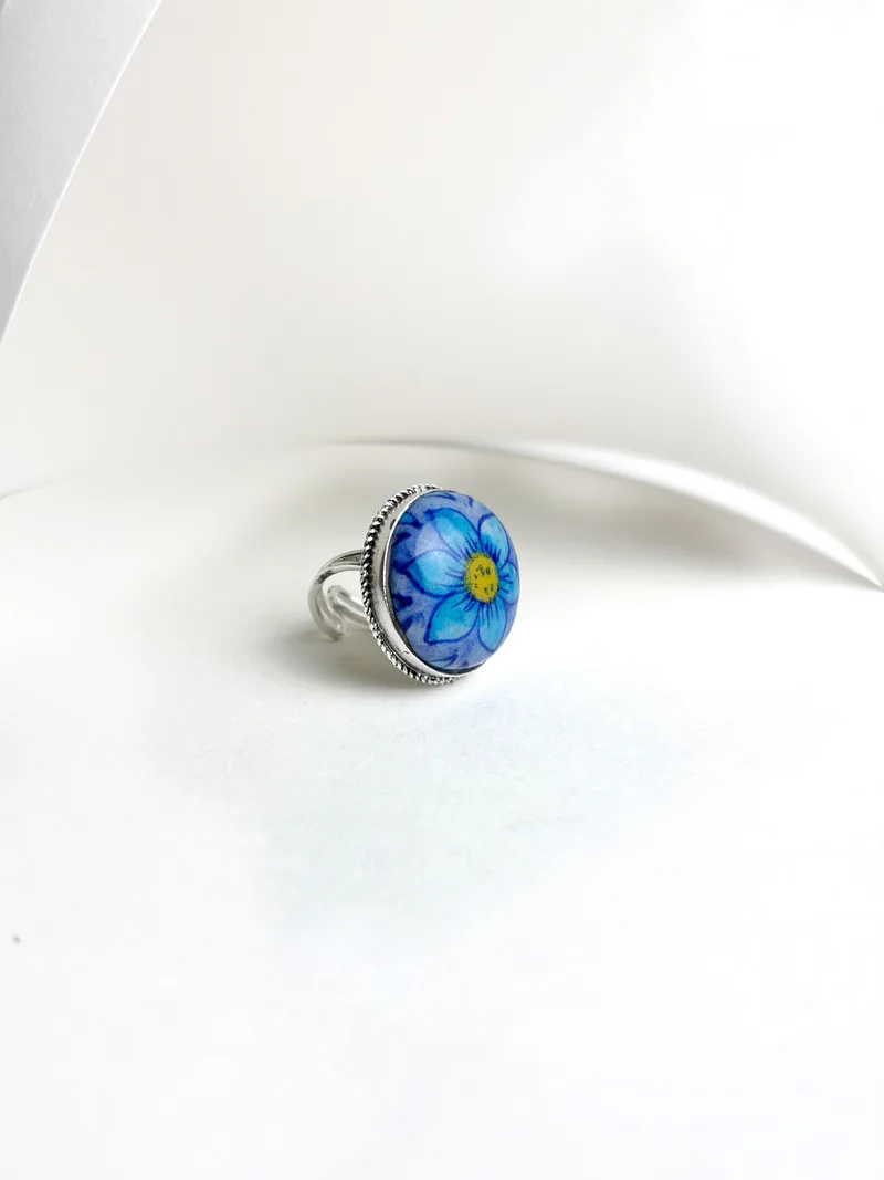 Blue Bloom ring